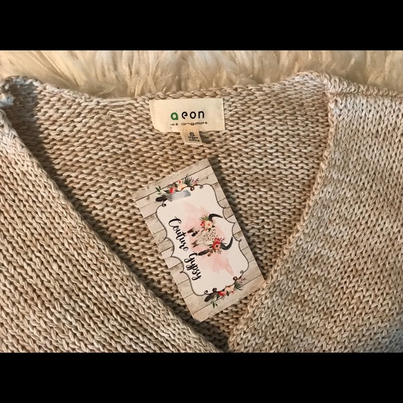 NWT AEON L.A. Wrap Sweater Cream So Cute - Picture 7 of 7